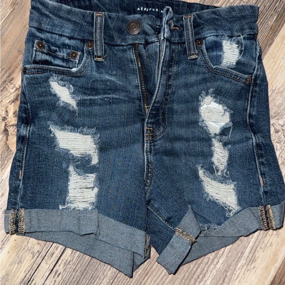 Aeropostale Women's Blue Denim Shorts